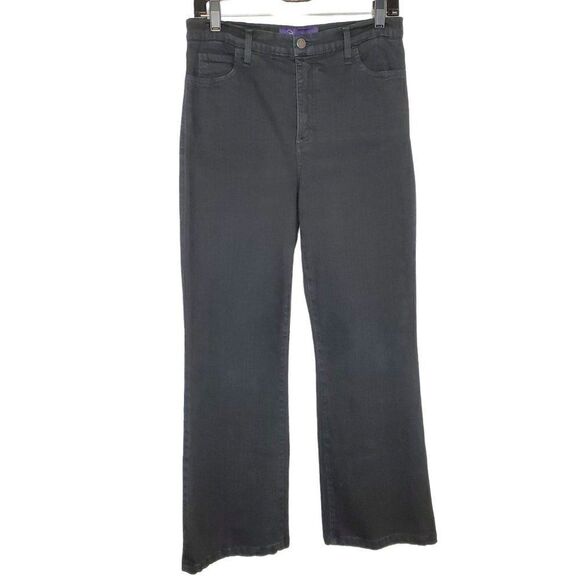 NYDJ Not Your Daughters Jeans Sz 8 Petite Black Stretch Denim - Picture 1 of 3